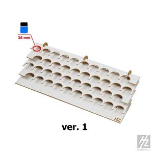 HobbyZone: Organizer modulare GRANDE per 40 boccette di colore diametro 36mm. Dimensioni cm 42,5x18x9,5