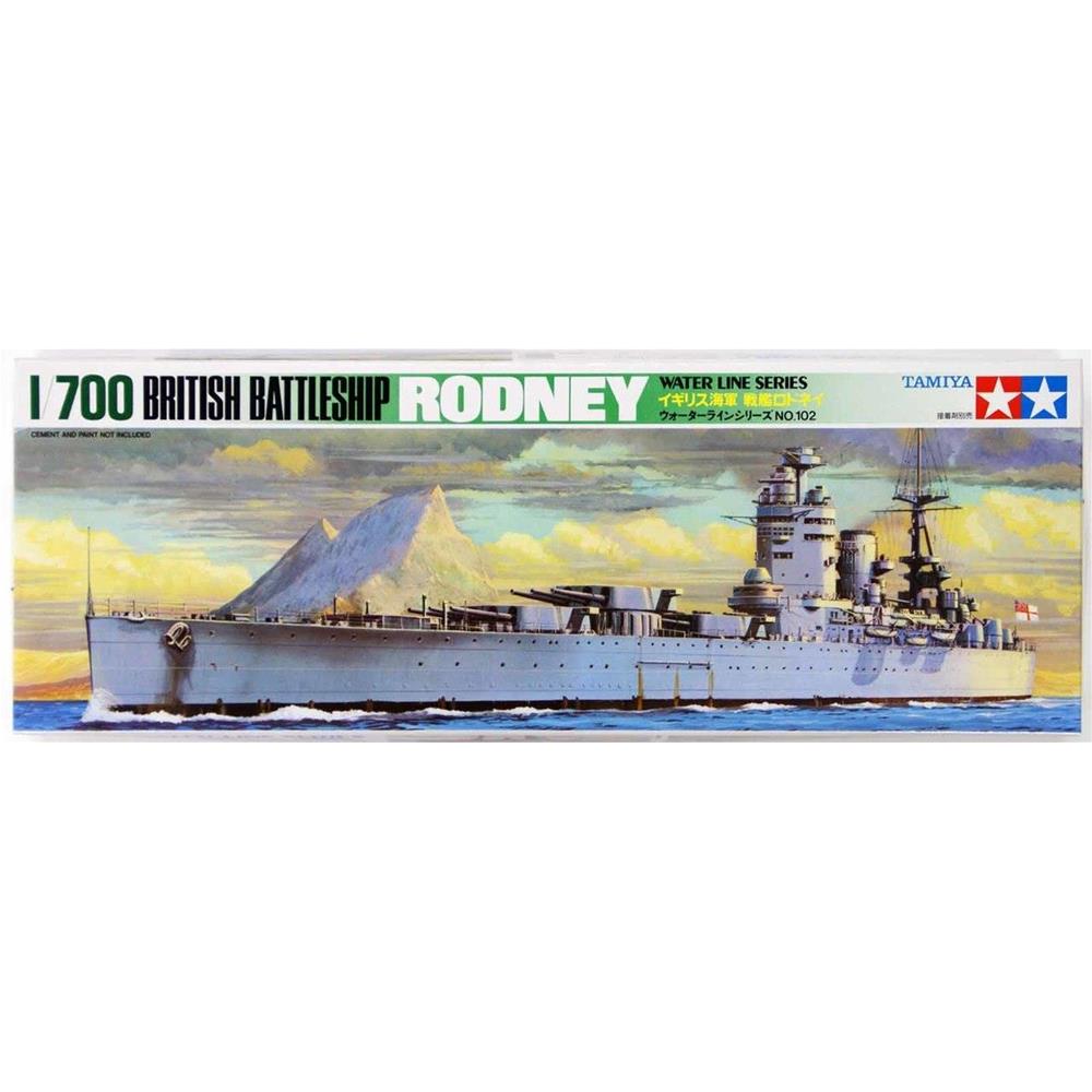 TAMIYA: 1/700; water line British Rodney Battleship