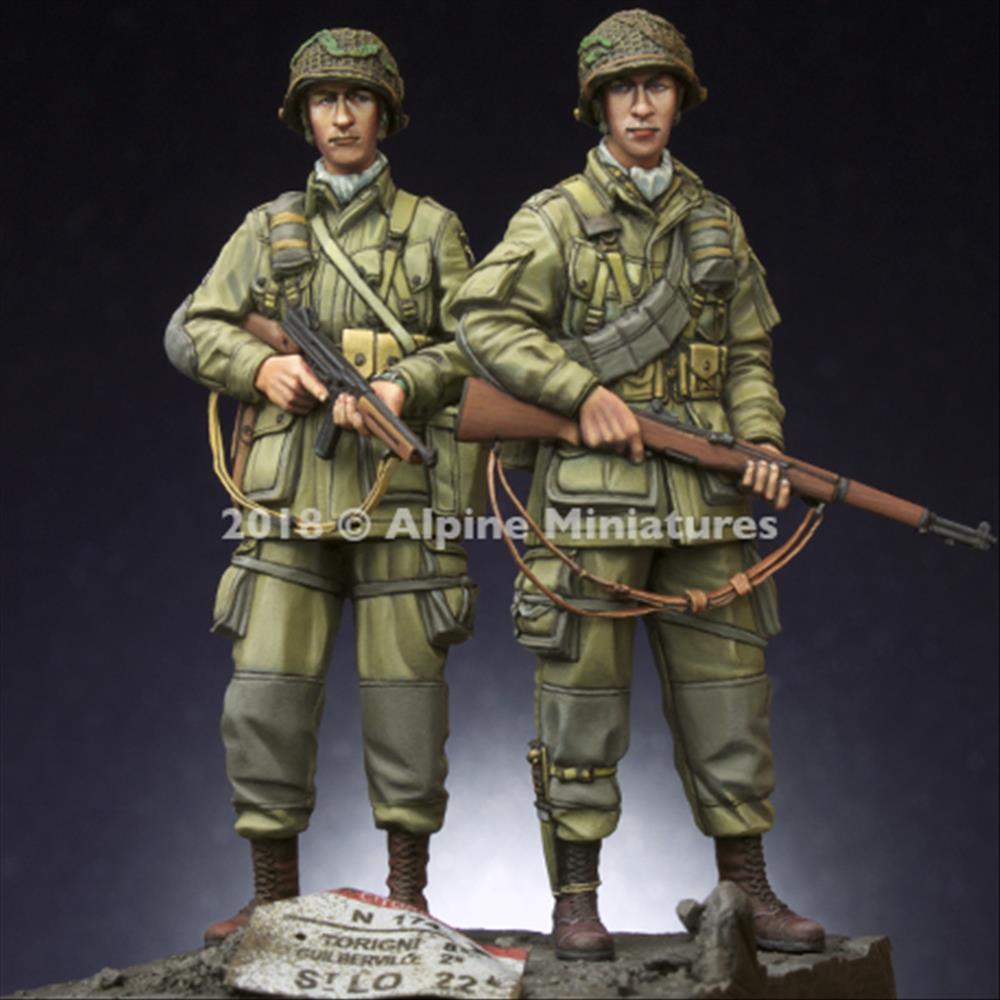 Alpine Miniatures: 1/35; set di due fanti US 101st Airborne WWII