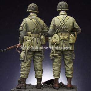 Alpine Miniatures: 1/35; set di due fanti US 101st Airborne WWII
