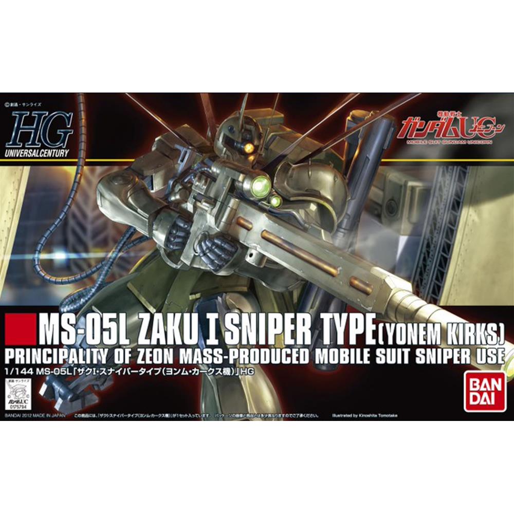 BANDAI: HGUC137,  ZAKU I SNIPER TYPE YONEM KIRK 1/144