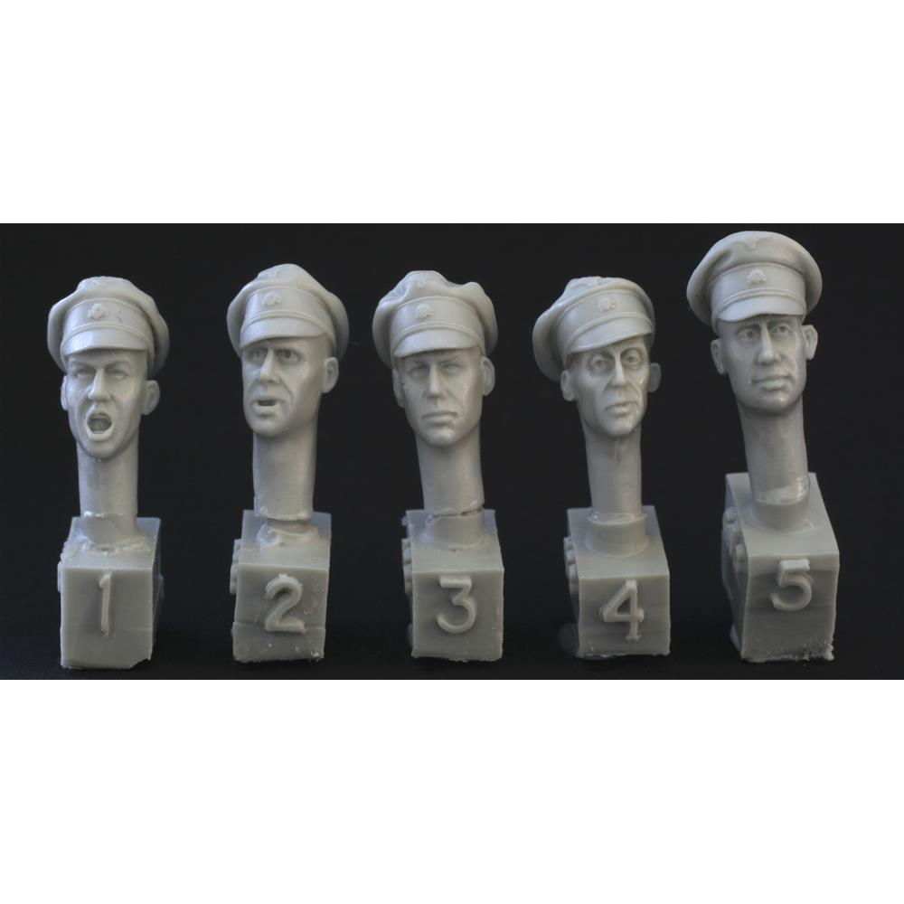 HORNET: 5 heads, Ger. SS Off. crushed caps