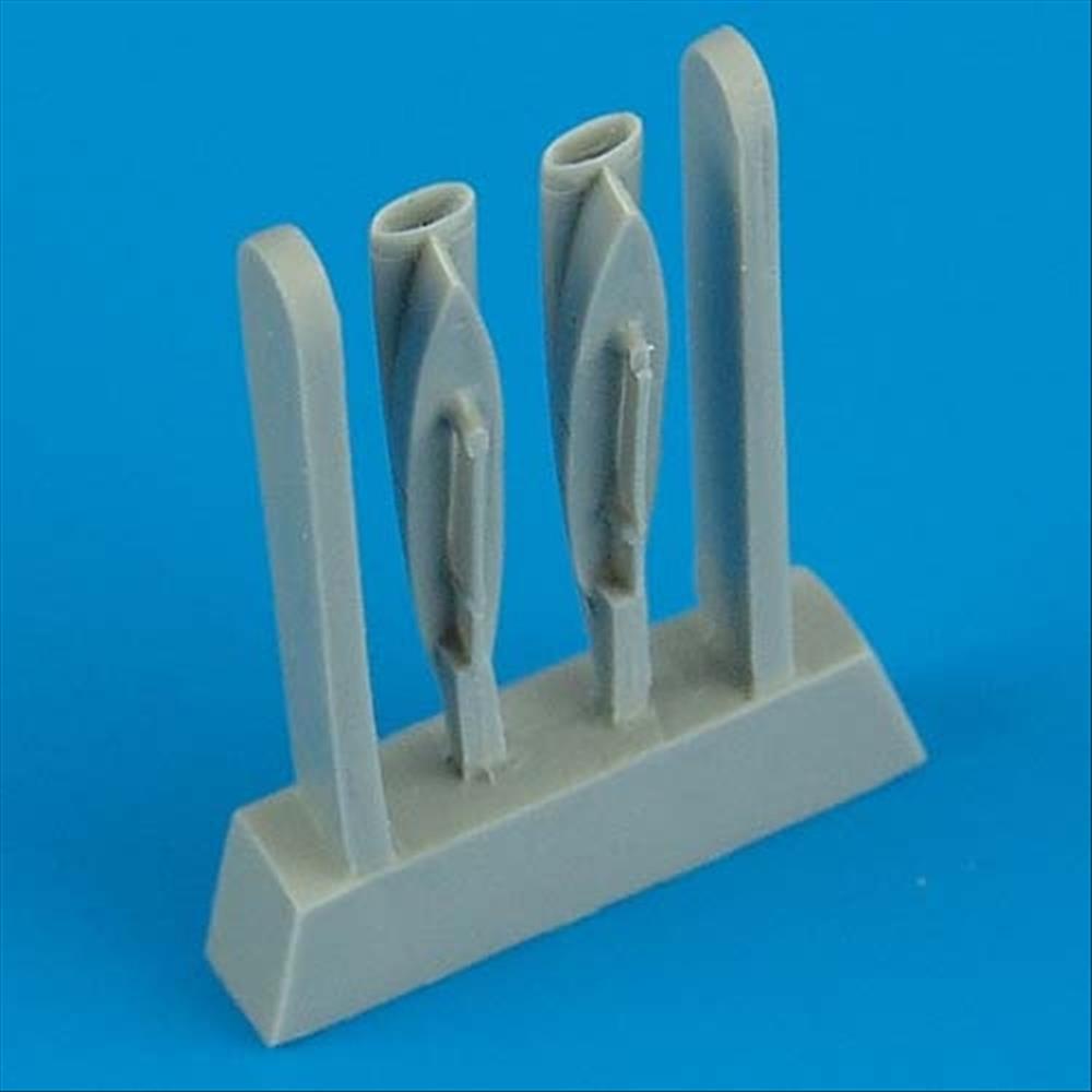 Quickboost: 1:72 F-8 Crusader air scoops für Academy Bausatz