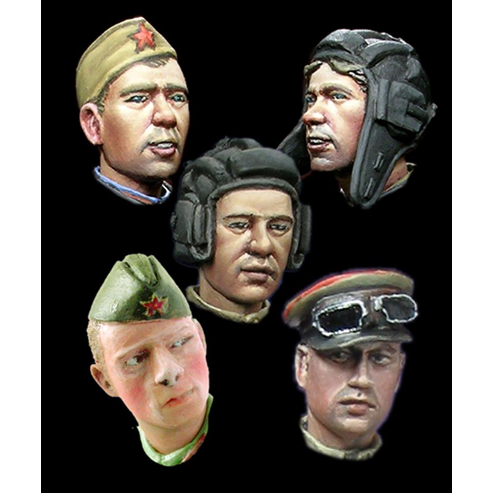 Alpine Miniatures: 1/35; WW2 Russian Heads #2