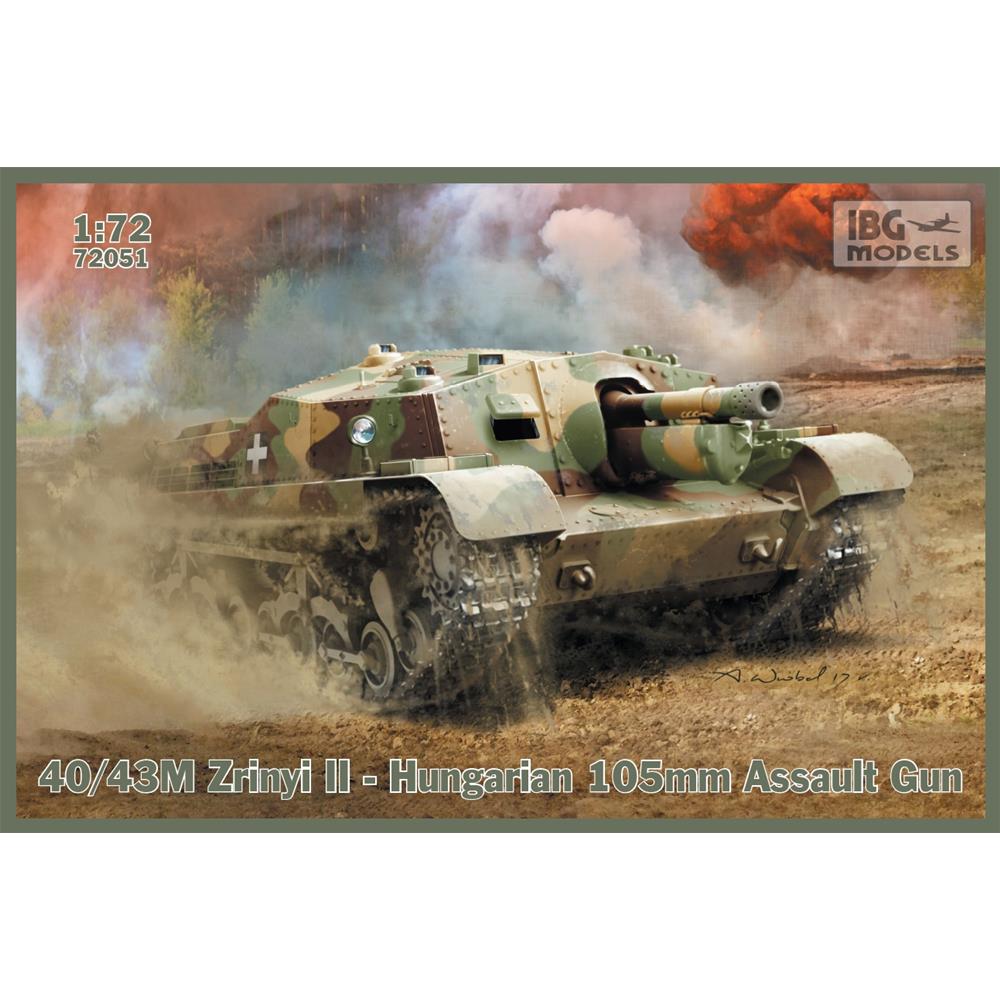 IBG MODELS: 40/43M Zrinyi II - Hungarian 105mm Assault Gun - scale 1/72