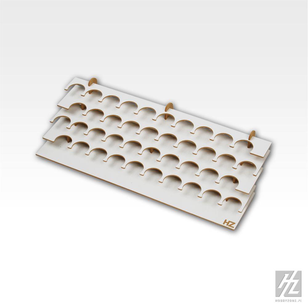 HobbyZone: Organizer modulare GRANDE per 40 boccette di colore diametro 36mm. Dimensioni cm 42,5x18x9,5