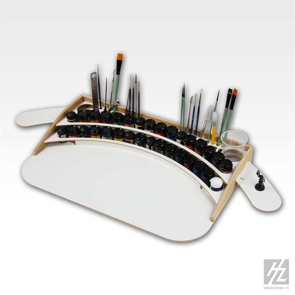 HobbyZone: Stazione per la pittura LARGE per boccette di colore diametro 26mm. Dimensioni cm 55X35X6