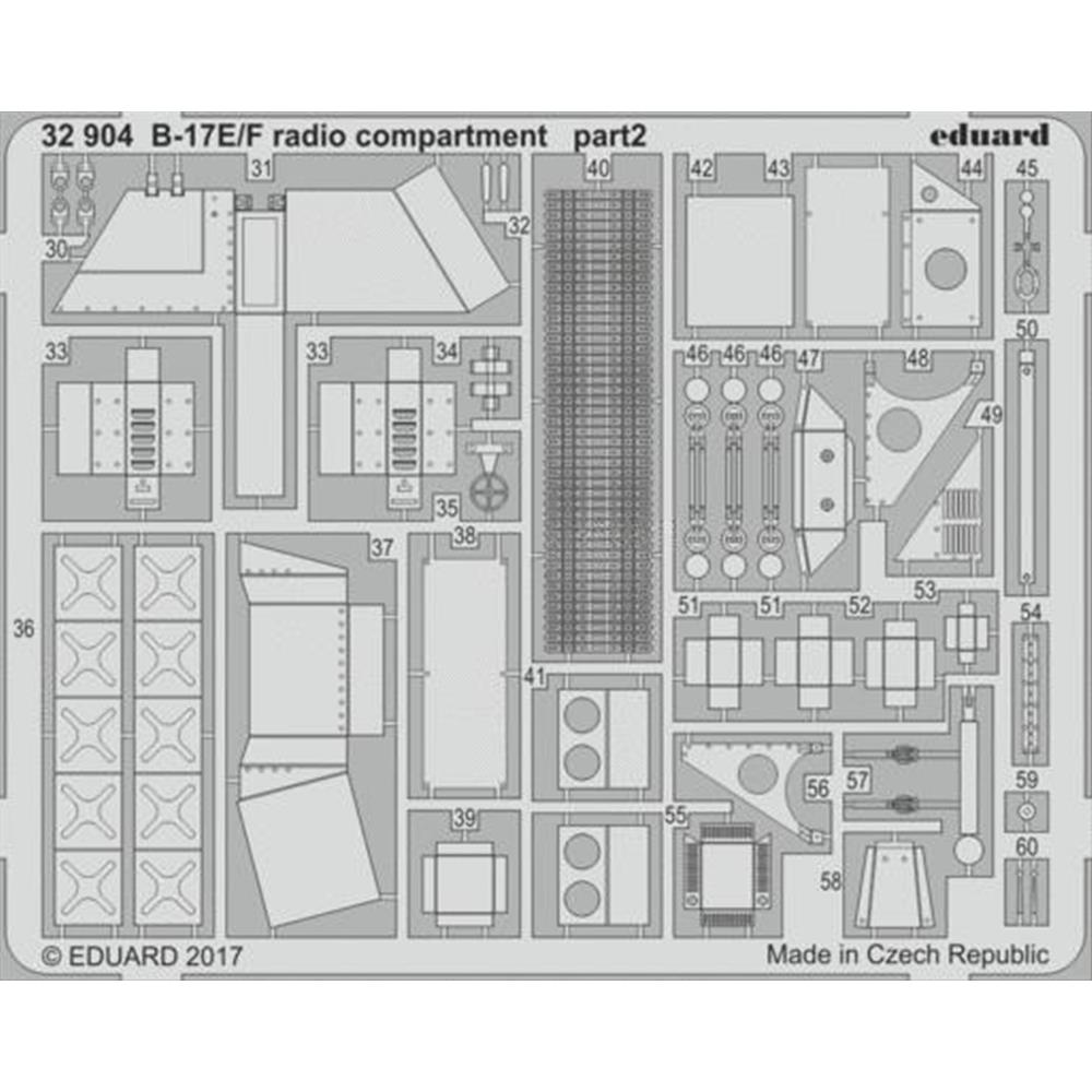 EDUARD: 1/32 ; B-17E/F radio compartment - per kit HKM