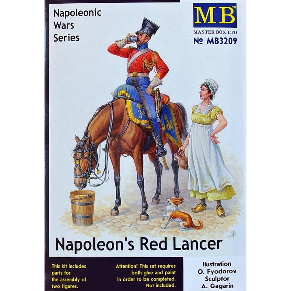 MASTER BOX: 1/32 Napoleon's Red Lancer (2 fig.&horse)
