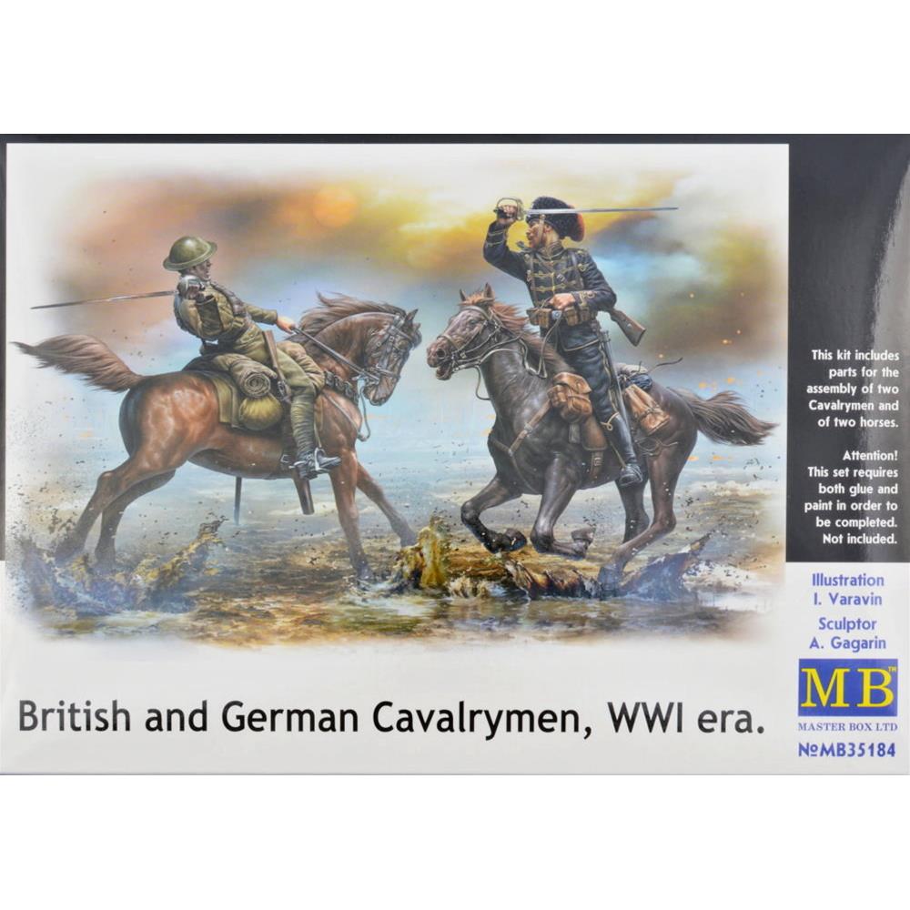 MASTER BOX: 1/35 British & German Cavalrymen, WWI era (4 fig.)