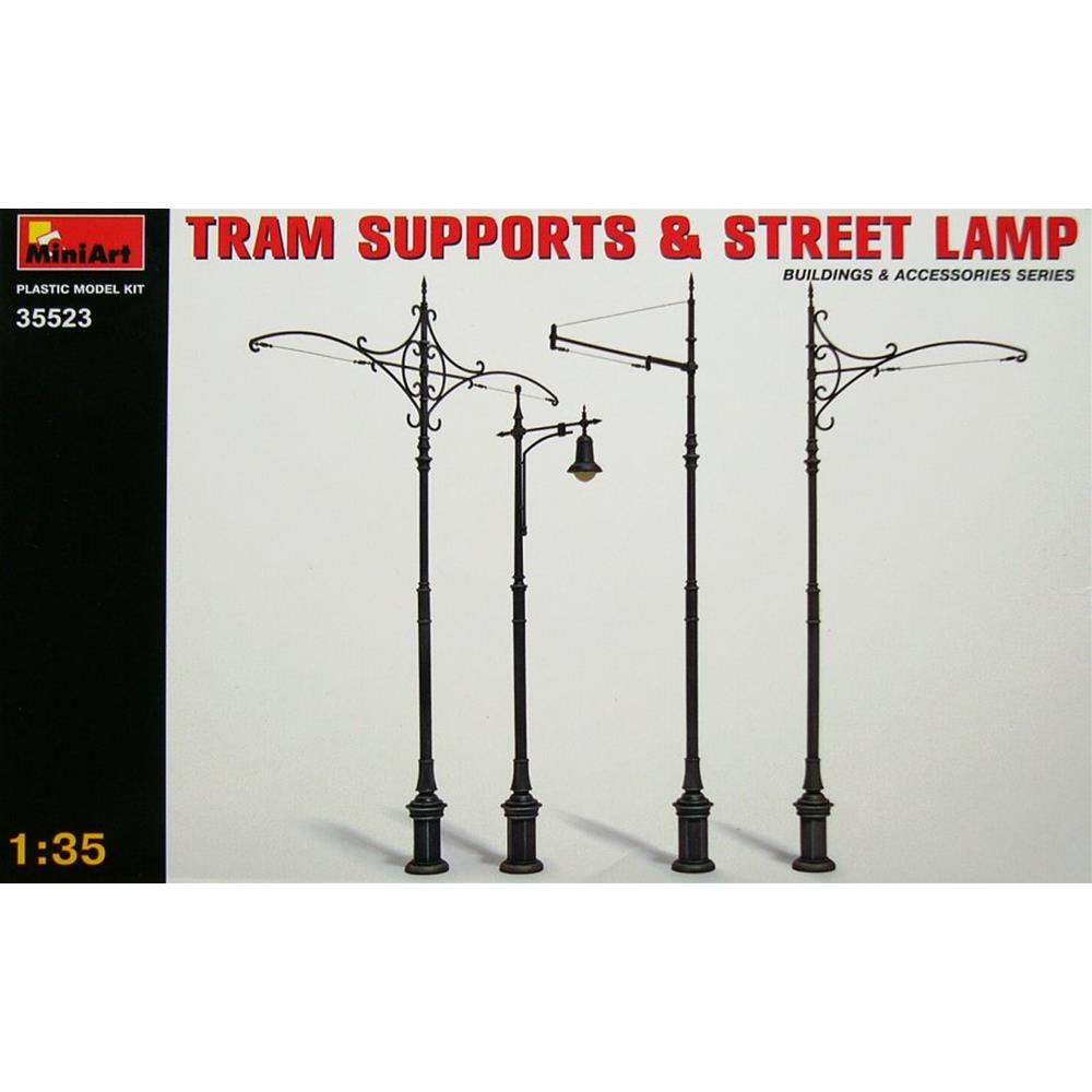 MINIART: 1/35 Tram Supports & Street Lamp