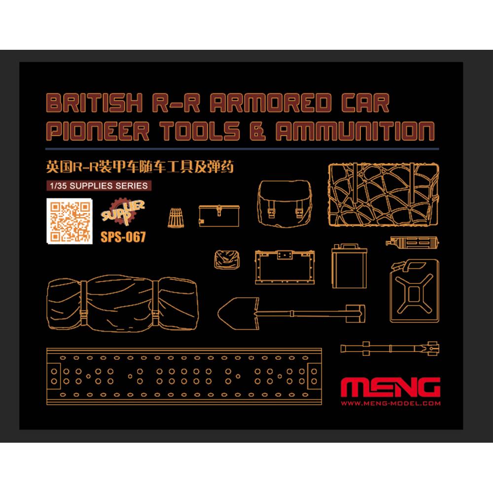 MENG MODEL: 1/35; British R-R Armored Car Pioneer Tools & Ammunition (RESIN)