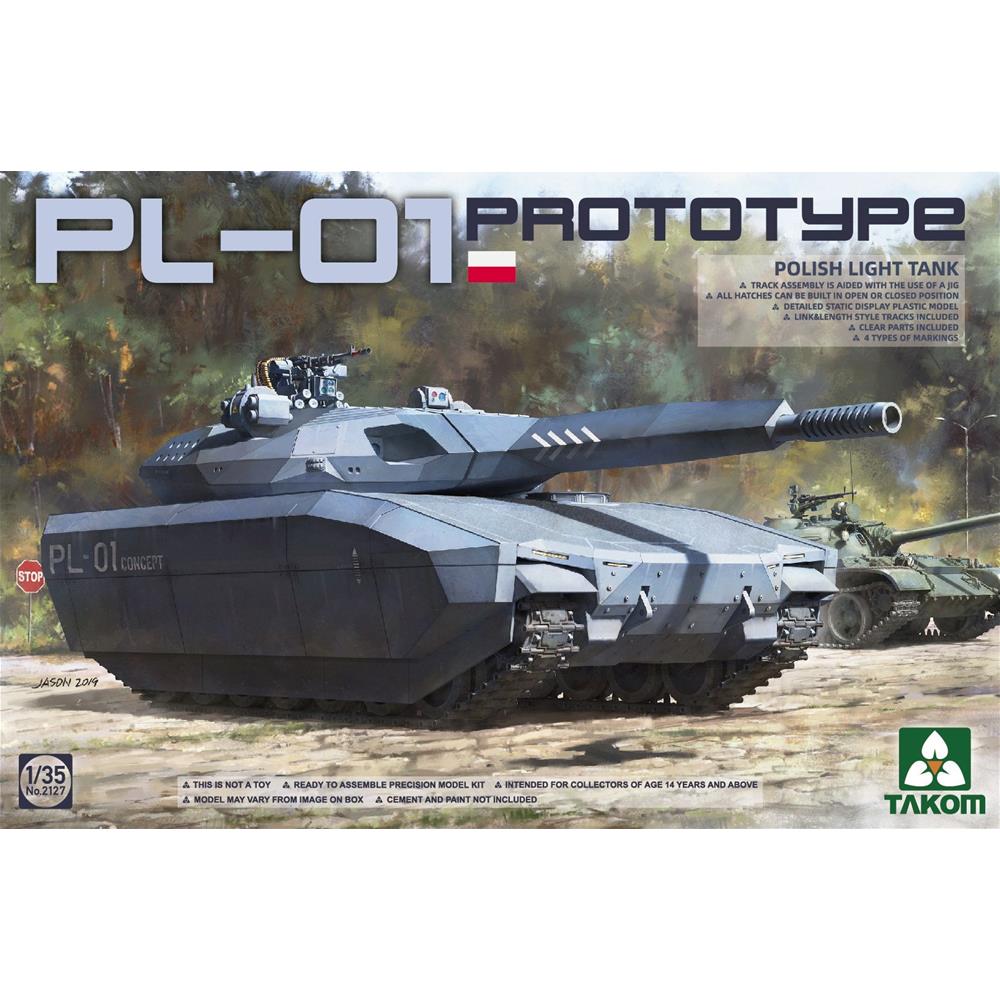 TAKOM MODEL: 1/35; Polish PL-01 Prototype light tank