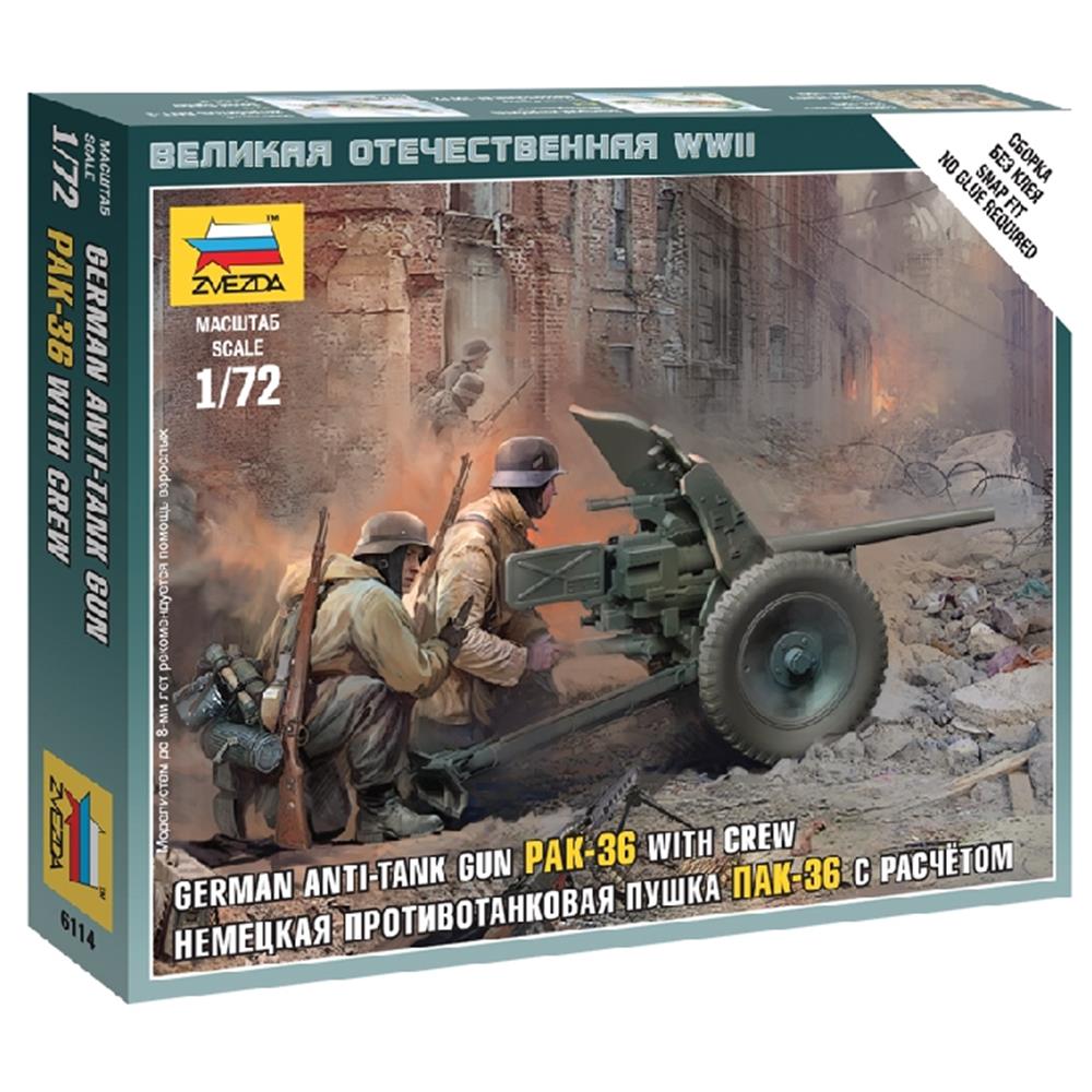 ZVEZDA: 1:72 1:72 WWII German PAK 36