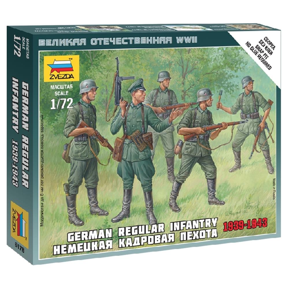 ZVEZDA: 1:72 1:72 WW2 German Regular Infantry