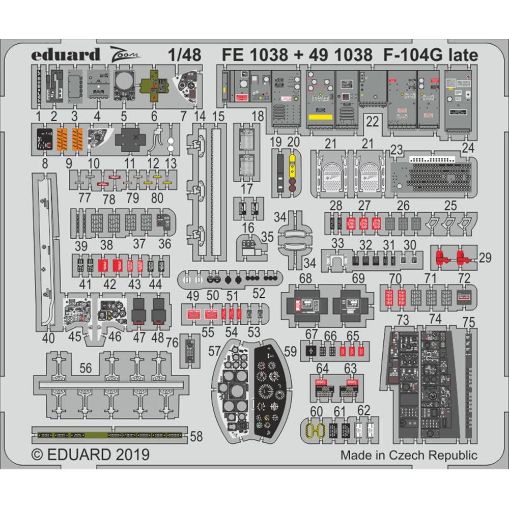 EDUARD: 1/48 ; F-104G late 1/48 - per kit KINETIC