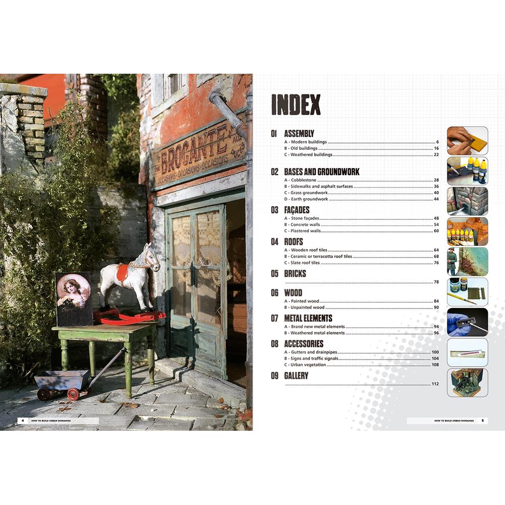 AMMO OF MIG: MODELLING SCHOOL: URBAN DIORAMAS (ENGLISH text) soft cover, 124 pages with 450 high-quality photographs