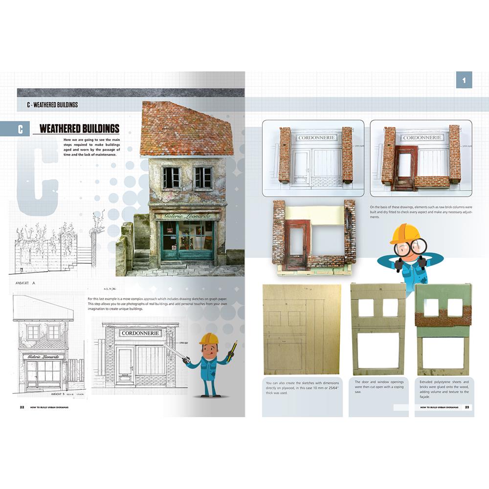 AMMO OF MIG: MODELLING SCHOOL: URBAN DIORAMAS (ENGLISH text) soft cover, 124 pages with 450 high-quality photographs