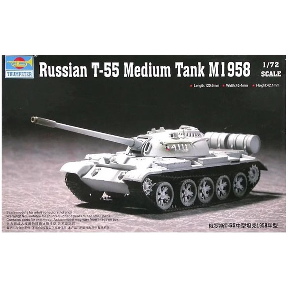 TRUMPETER: 1:72 russ. T-55 Tank (Mod.1958)