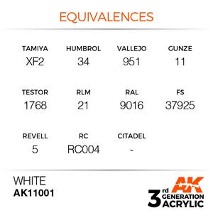 AK INTERACTIVE: acrylic paint 3rd Generation White 17ml