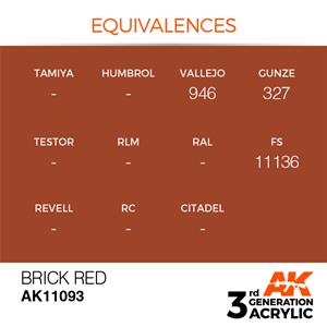 AK INTERACTIVE: colore acrilico 3rd Generation Brick Red 17ml
