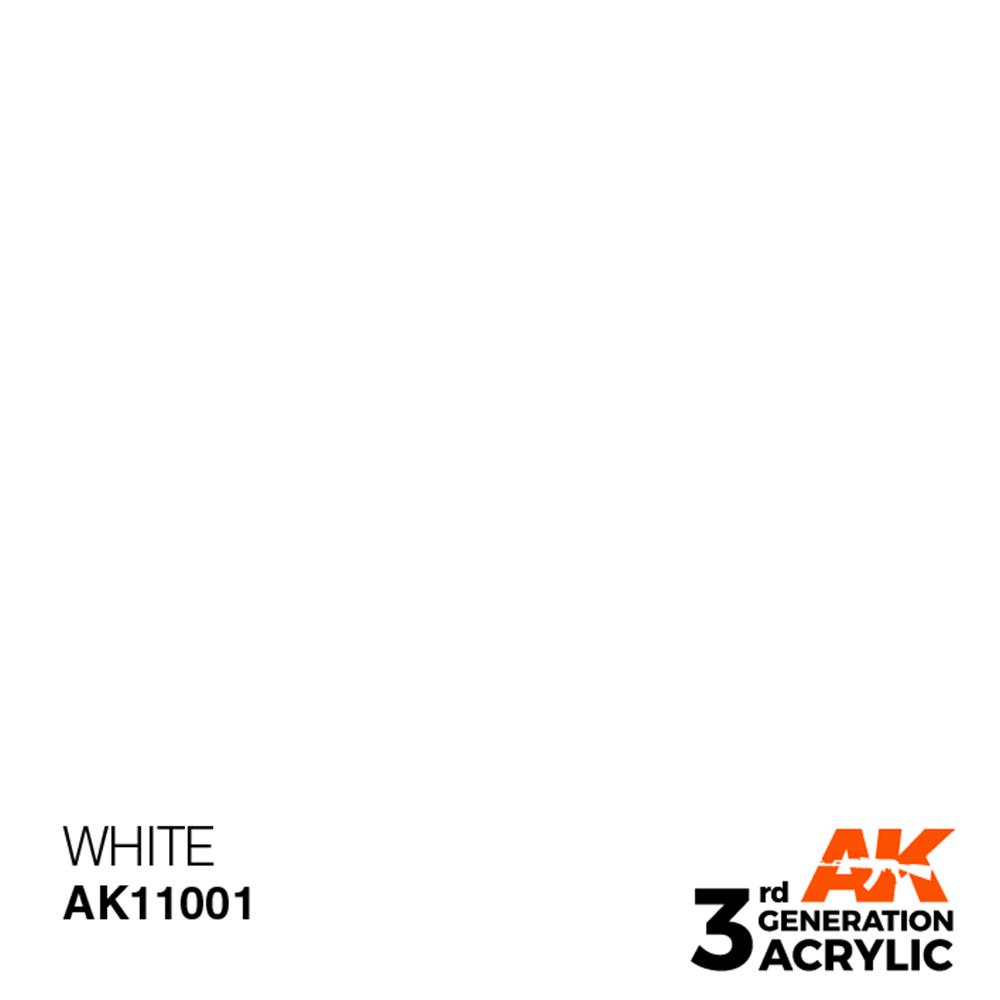 AK INTERACTIVE: acrylic paint 3rd Generation White 17ml