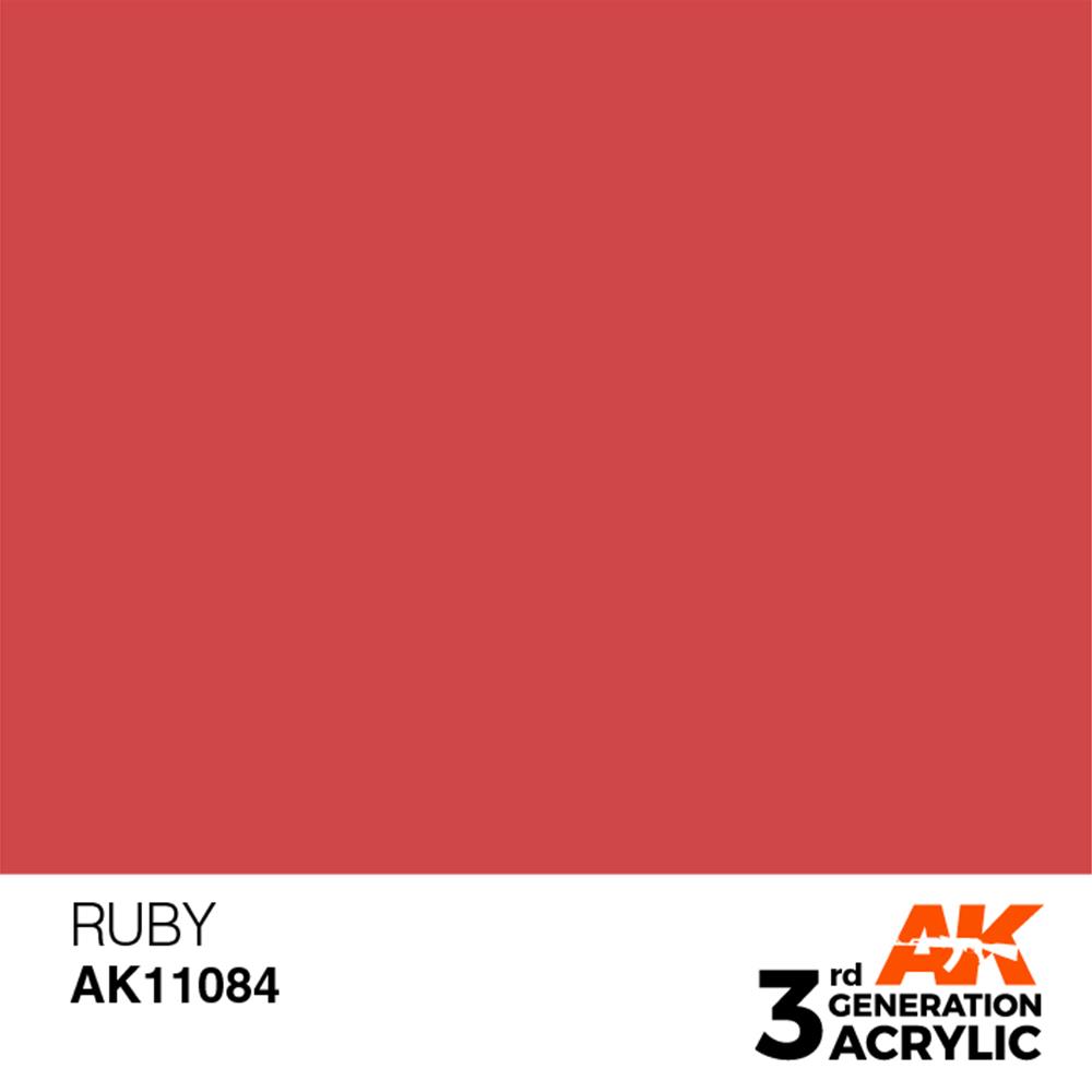 AK INTERACTIVE: colore acrilico 3rd Generation Ruby 17ml