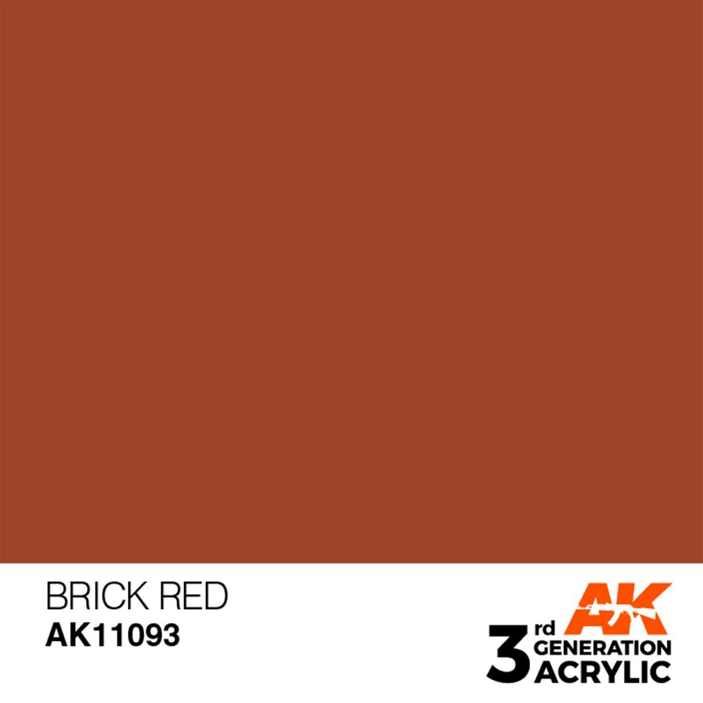 AK INTERACTIVE: colore acrilico 3rd Generation Brick Red 17ml