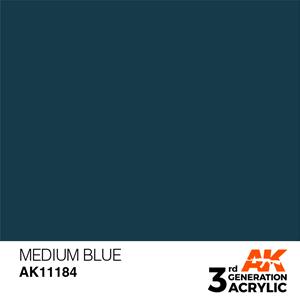 AK INTERACTIVE: colore acrilico 3rd Generation Medium Blue 17ml