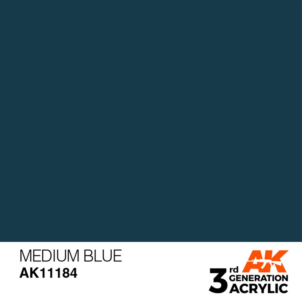 AK INTERACTIVE: colore acrilico 3rd Generation Medium Blue 17ml