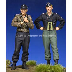 Alpine Miniatures: 1/35; coppia di carristi tedeschi delle WSS - WWII - Set di 2 figurini