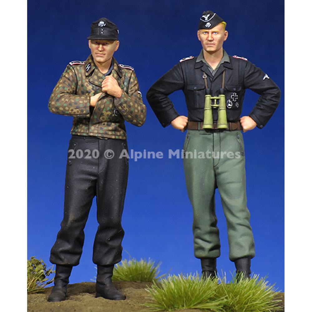 Alpine Miniatures: 1/35; coppia di carristi tedeschi delle WSS - WWII - Set di 2 figurini