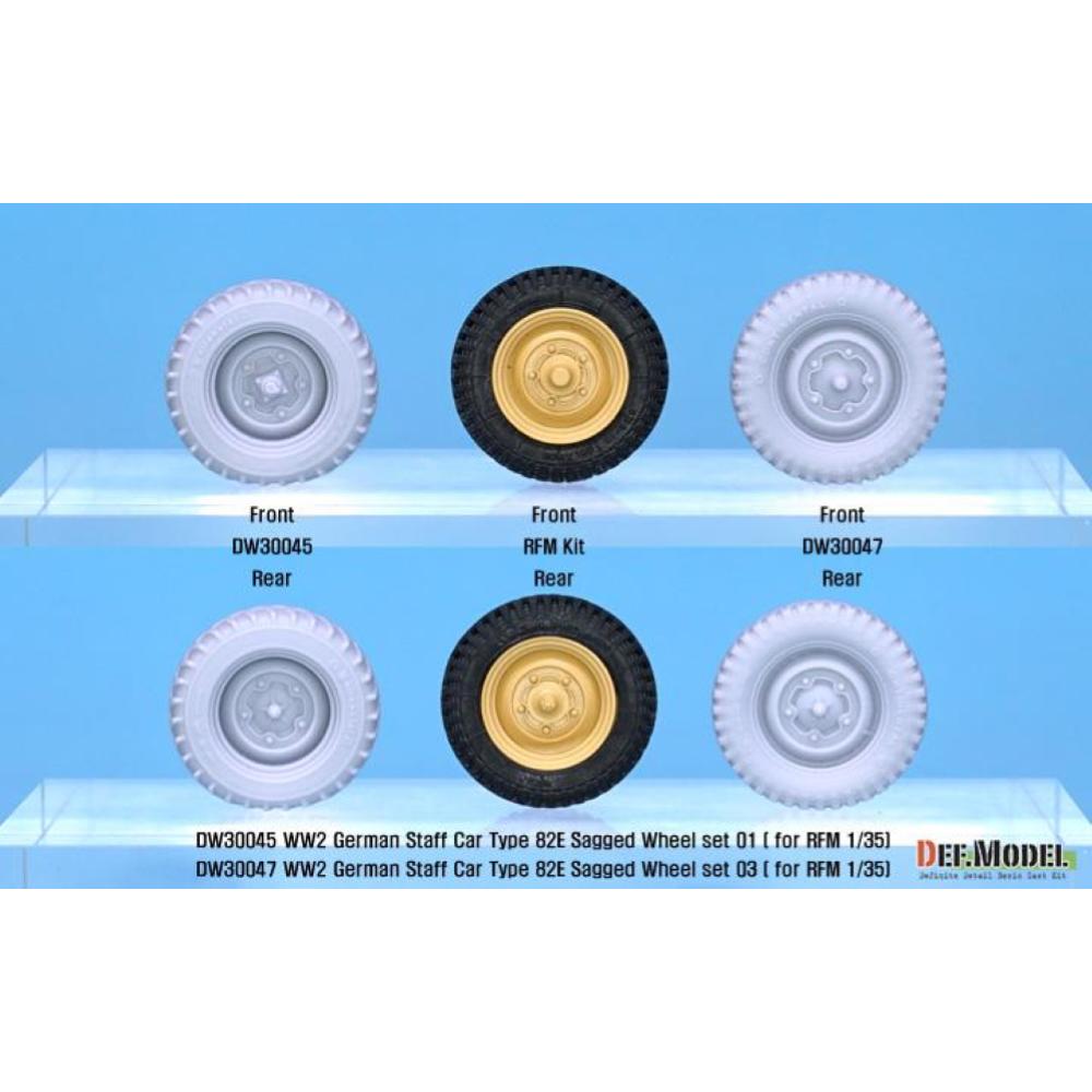 DEF.MODEL: German Staff Car Type 82E  Wheel set 01-Wide(contienetal) ( for RFM 1/35)