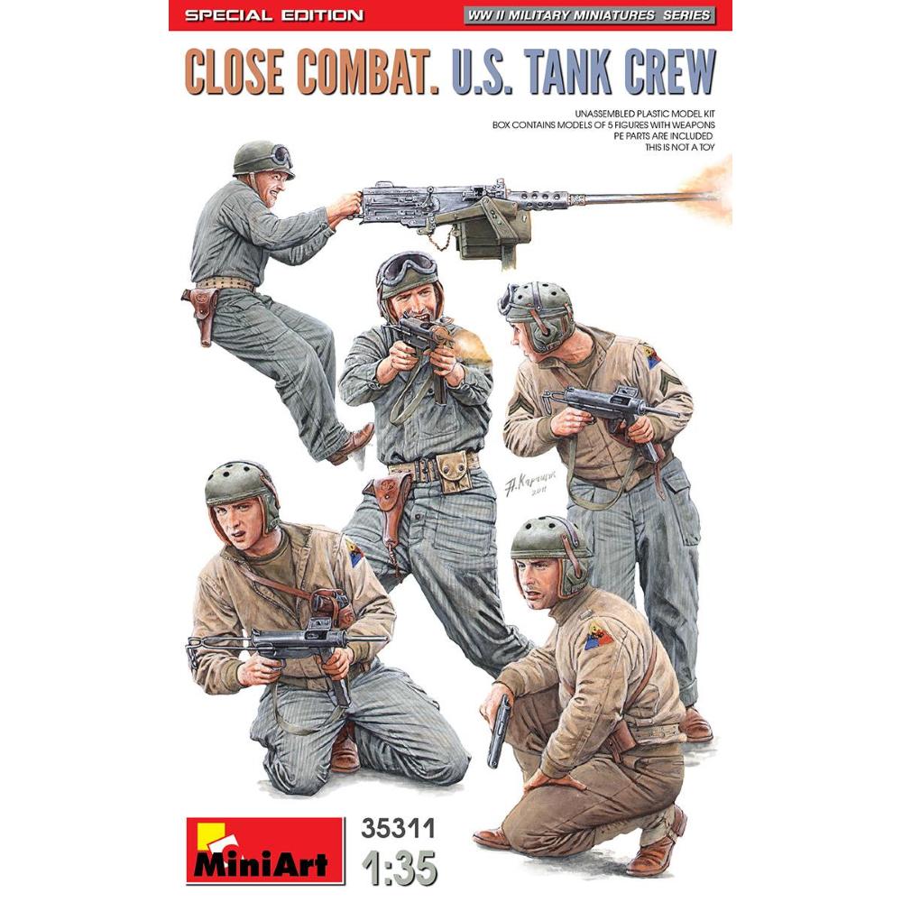 MINIART: 1/35; Close Combat US Tank Crew (5 fig.)