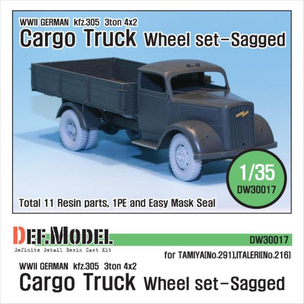 DEF.MODEL: German 3t Cargo (Opel) Truck set di ruote (per Tamiya/Italeri 1/35)