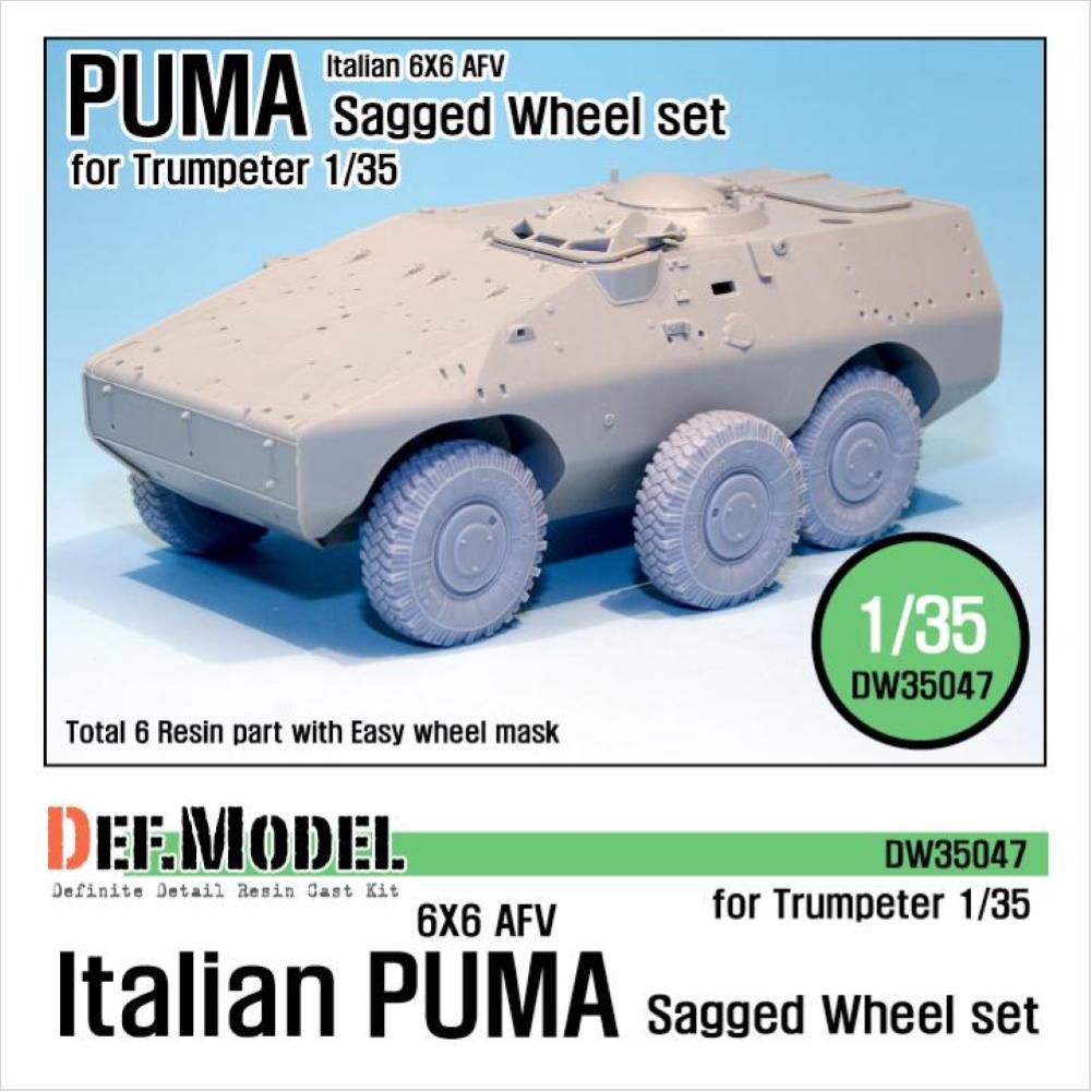 DEF.MODEL: Italian PUMA 6X6 AFV set di ruote effetto peso (per Trumpeter 1/35)