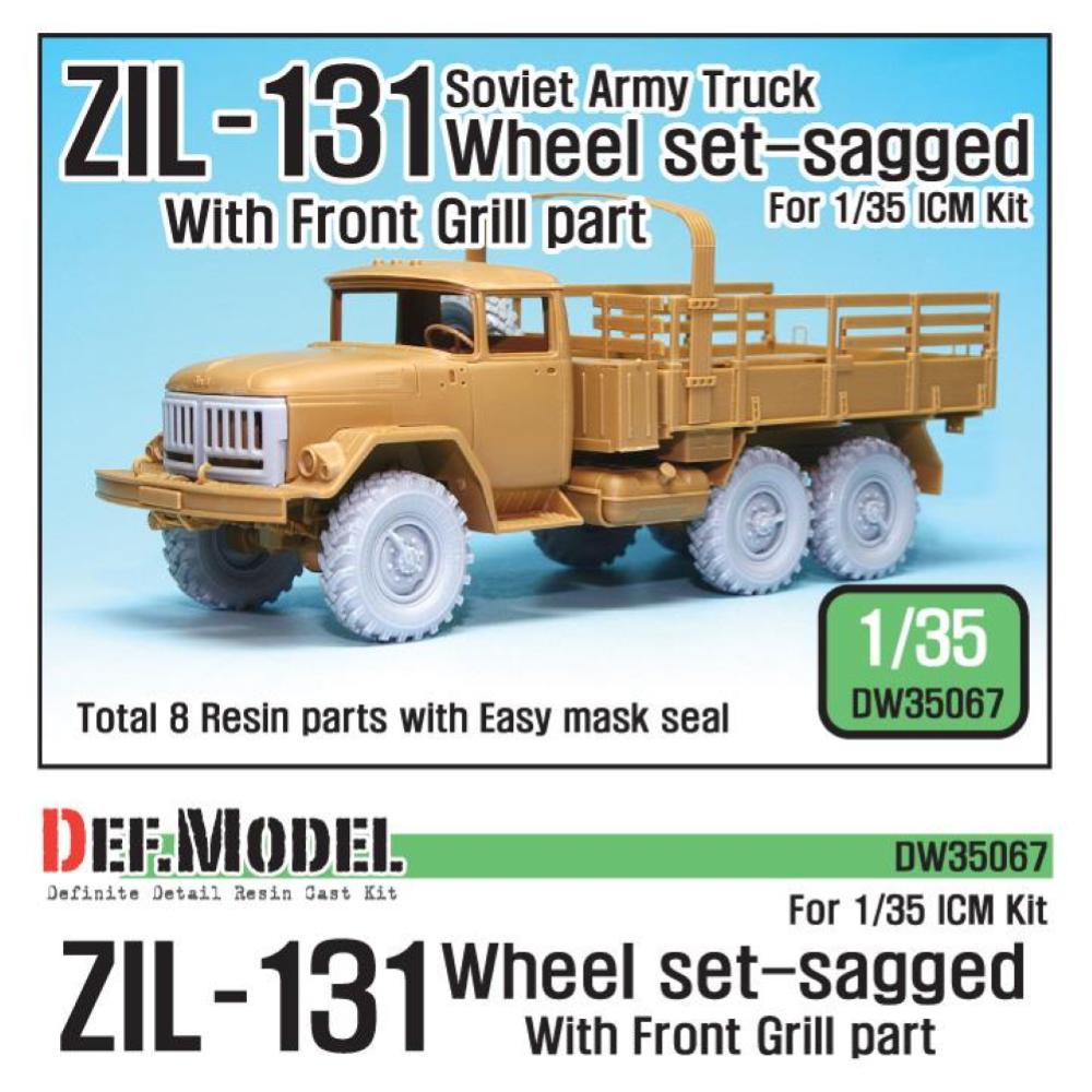 DEF.MODEL: ZIL-131 Sagged wheel set with Correct Grill parts (for ICM 1/35)