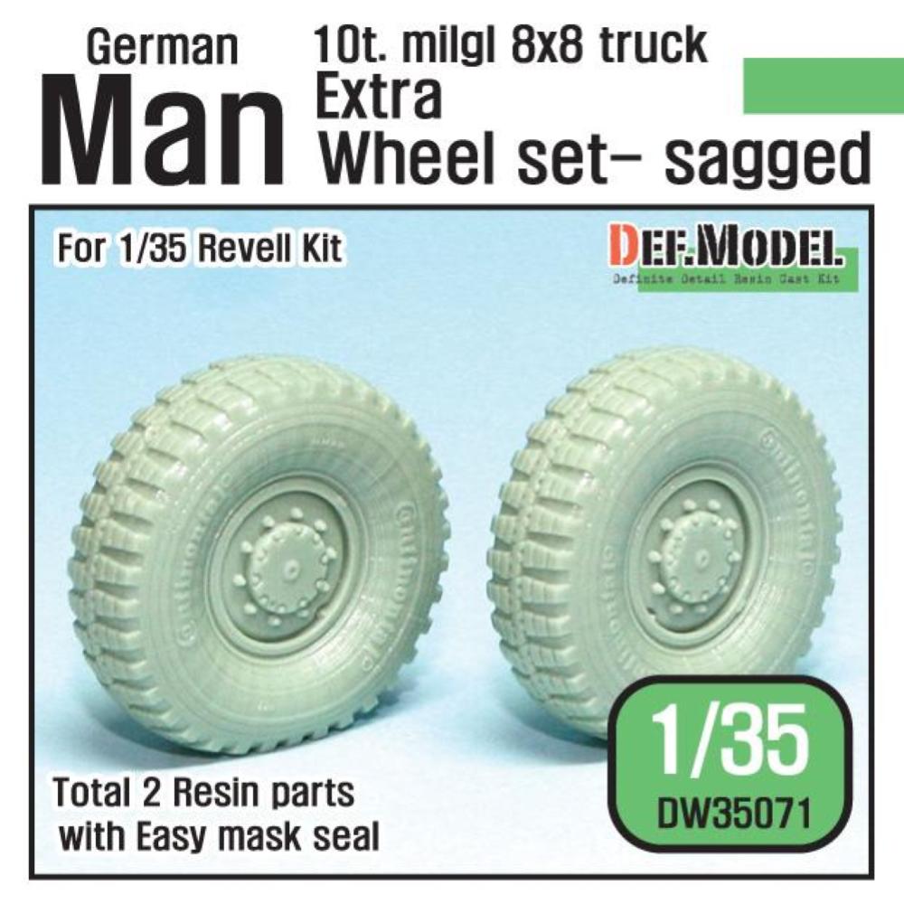 DEF.MODEL: German Man milgl Truck Extra 2ea set di ruote effetto peso (per Revell Man 10t 1/35)