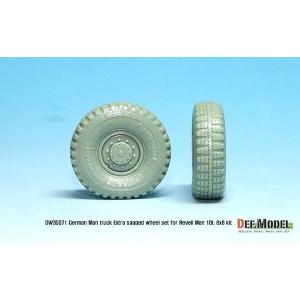 DEF.MODEL: German Man milgl Truck Extra 2ea set di ruote effetto peso (per Revell Man 10t 1/35)