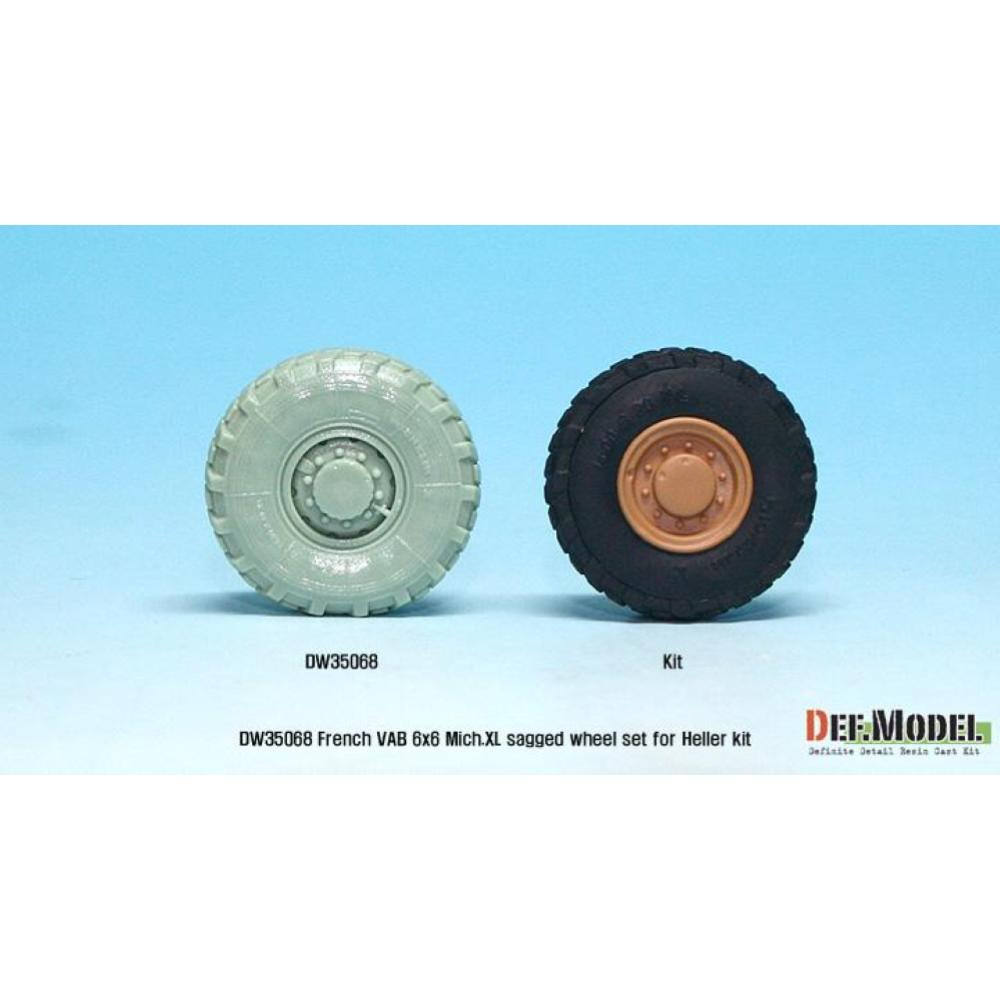 DEF.MODEL: French VAB set di ruote effetto peso 1-Mich. XL (per Heller 1/35 6 wheel included)