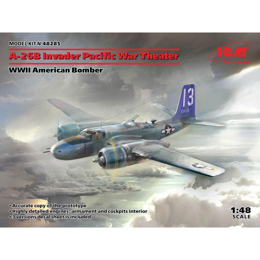 ICM: 1/48 A-26B Invader Pacific War, WW2 American Bomber