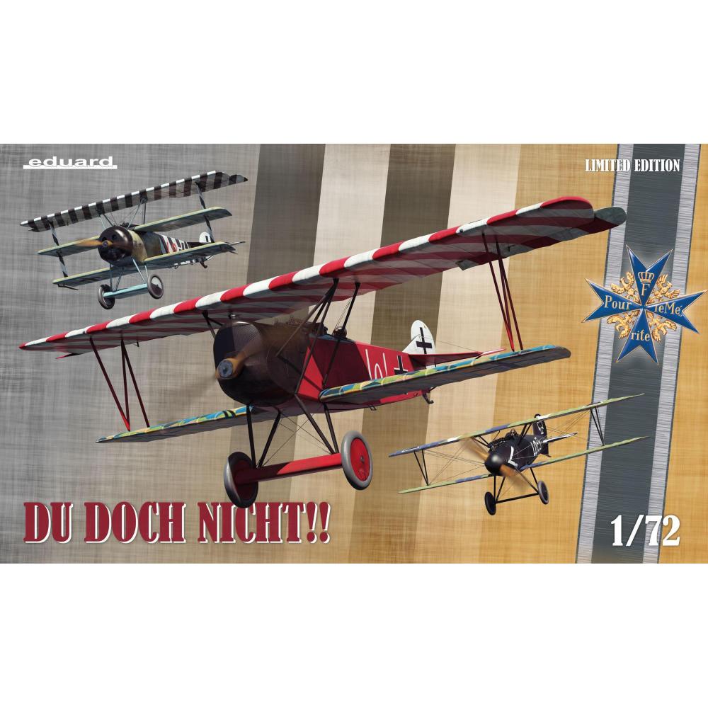EDUARD: 1/72; Limited edition kit of aircraft of  German WWI flying ace Ernst Udet and his Albatros D.V´s, Fokker Dr. I´s and Fokker D.VII´s