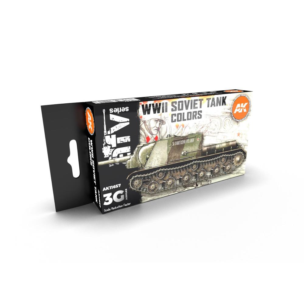 AK INTERACTIVE: SET colori acrilici 3rd Generation 17mL - SOVIET CAMOUFLAGES 3G