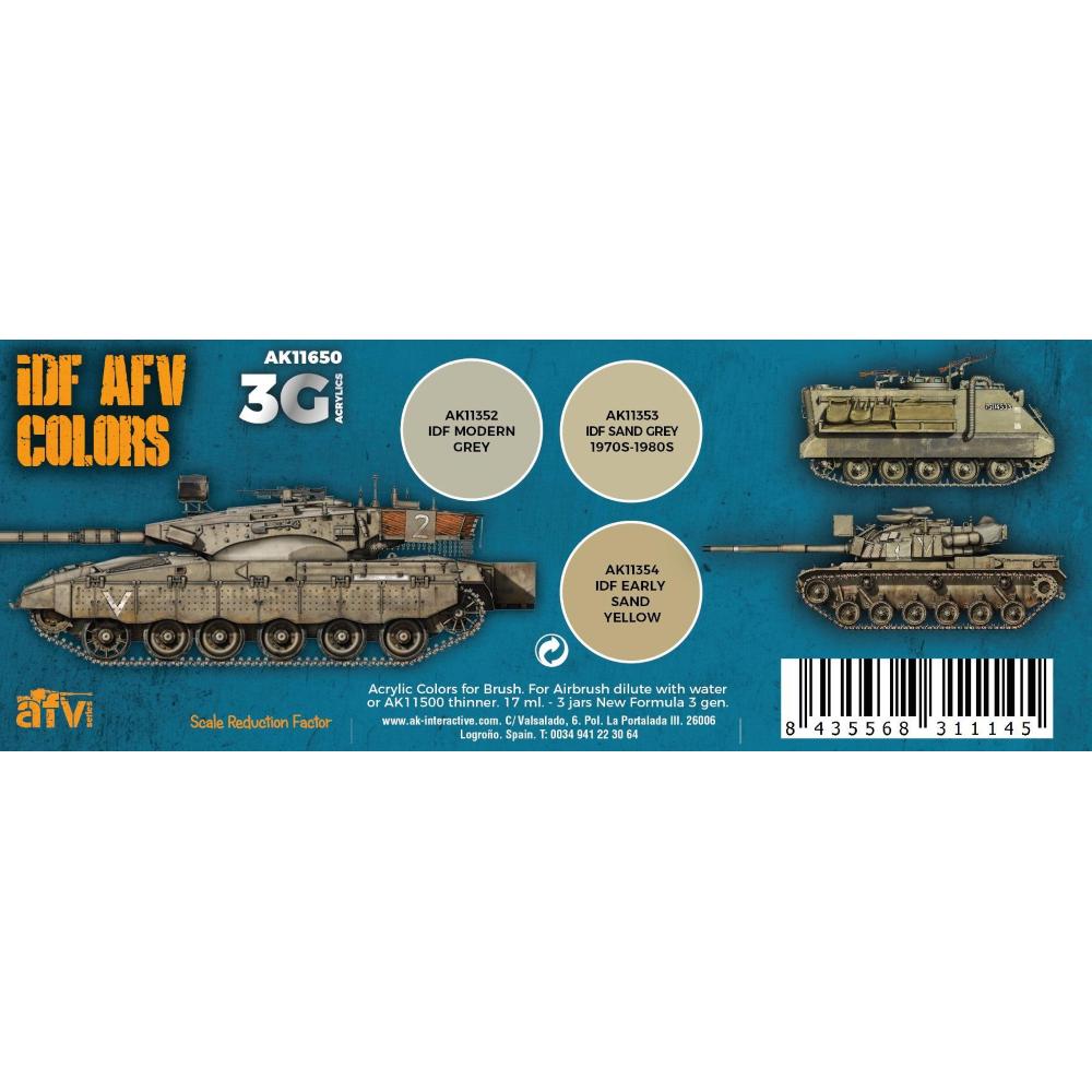 AK INTERACTIVE: SET acrylic paint 3rd Generation 17mL - IDF AFV COLOR COMBOS