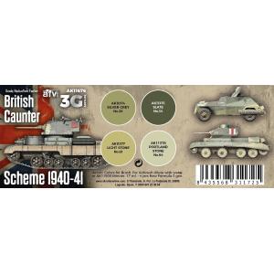 AK INTERACTIVE: SET acrylic paint 3rd Generation 17mL - BRITISH CAUNTER SCHEME 1940-1941