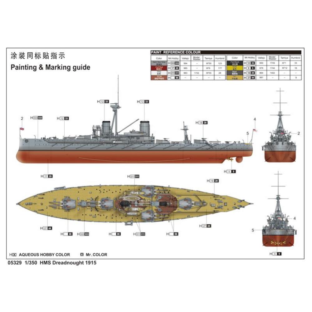 TRUMPETER: 1/350 HMS Dreadnought 1915
