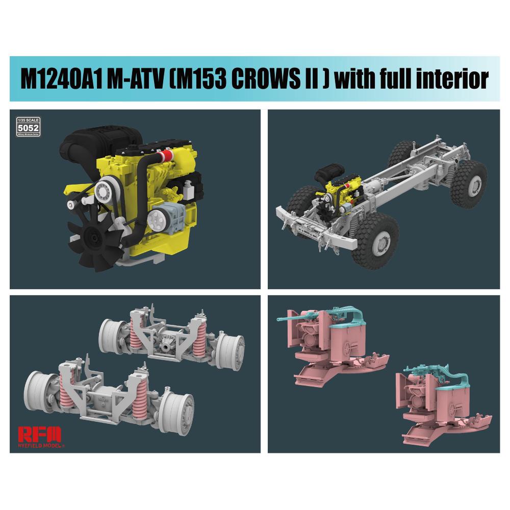 RYE FIELD MODEL kit: 1/35 M1240A1 M-ATV (M153 CROWS II) with Full Interior
