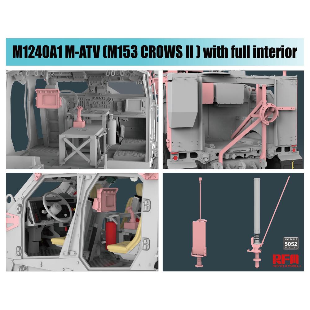 RYE FIELD MODEL kit: 1/35 M1240A1 M-ATV (M153 CROWS II) with Full Interior