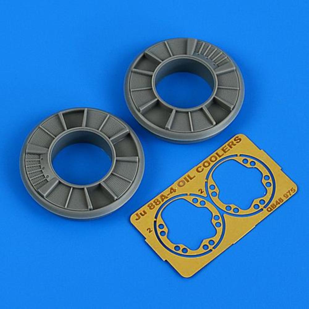 Quickboost: 1:48 Ju 88A Oil Coolers  - ICM