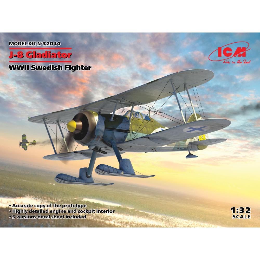 ICM: 1/32 J-8 Gladiator, WWII Swedish Fighter